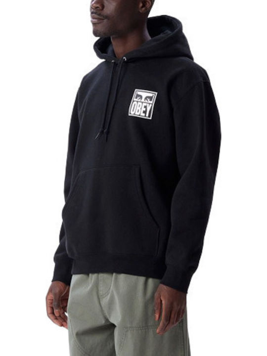Herren Sweatshirt mit Kapuze Schwarz