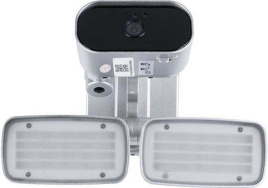 GloboStar 86044 IP Surveillance Camera Wi-Fi Full HD 1080p Waterproof Battery Powered with Two-Way Communication Silver