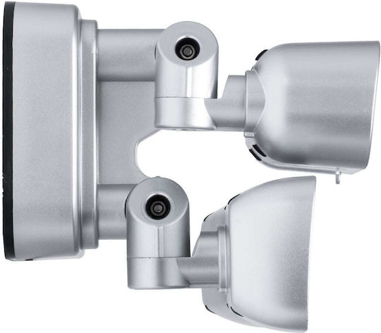 GloboStar 86043 IP Surveillance Camera Wi-Fi Full HD 1080p Waterproof Battery Powered with Two-Way Communication Silver