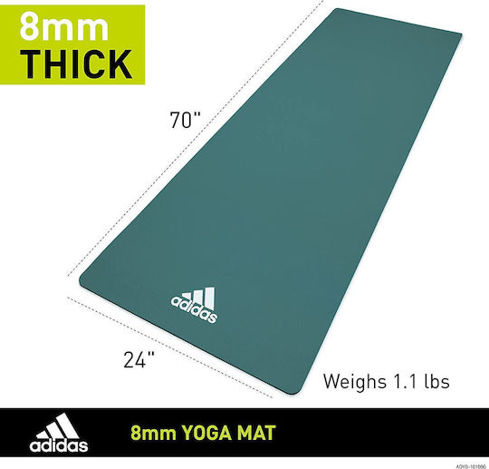 adidas Yoga Yoga/Pilates Mat Raw Green 0.8cm Thick