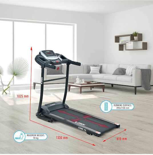 Orion Core Y3 10 1.25hp Ηλεκτρικός Διάδρομος Γυμναστικής για Χρήστη έως 100kg