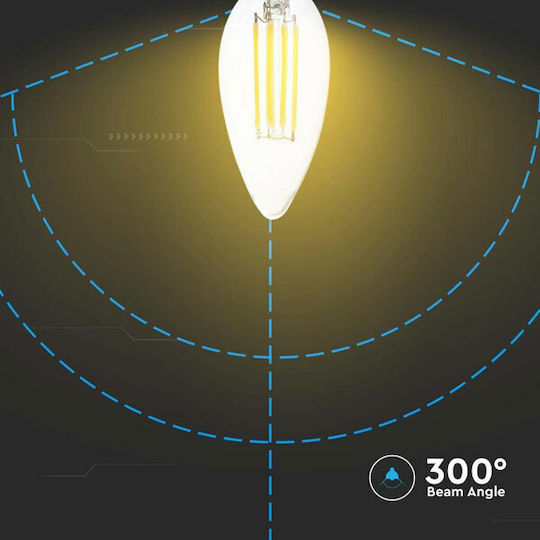 V-TAC LED Bulb 4W 98mm for Socket E14 and Shape C35 Natural White 400lm