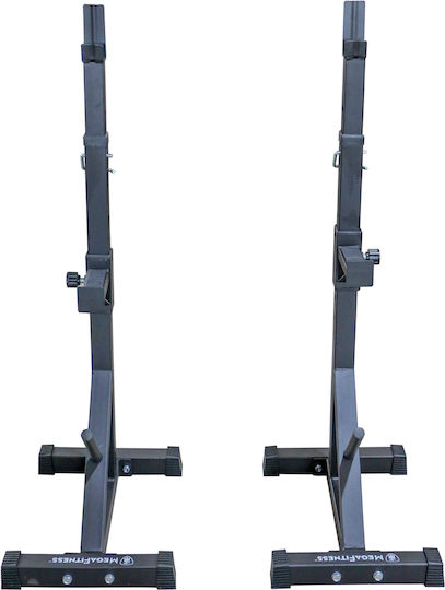 MegaFitness Ορθοστάτες για Μπάρες Βαρών Διαιρούμενοι με Ρυθμιζόμενο Ύψος