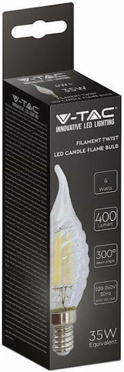 V-TAC LED Bulb 4W 118mm for Socket E14 Cool White 400lm