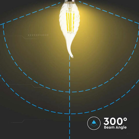 V-TAC LED Bulb 4W 118mm for Socket E14 Cool White 400lm