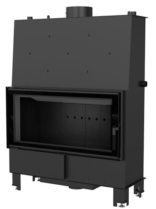 Kratki Ενεργειακό Τζάκι Ξύλου Καλοριφέρ 33kW Ίσιο με Ανοιγόμενη Πόρτα Κλειστού Δοχείου