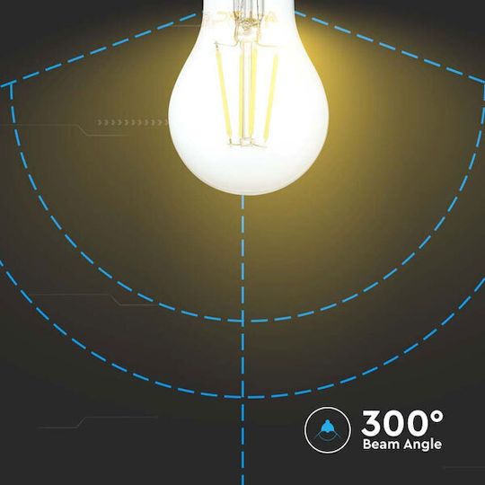 V-TAC LED крушка 6W 105mm за фасунга E27 и форма A60 Топло бяло 600лм