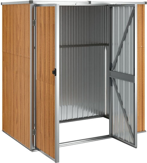Metallic Garden Shed Galvanized Brown M1.61xW0.89xH1.61m