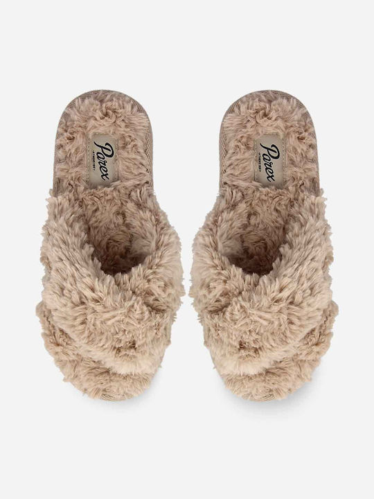 Parex Women's Slipper with Fur In Beige Colour 10126148.E