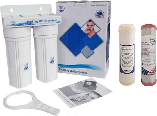 Aqua Pure Home Ufpro Sistem de Filtrare a Apei Dublu Sub blat / Alimentare centrală cu Filtru de Schimb Aqua Pure APUF 2T 0,01 μm, Aqua Pure APCYL 0,5 μm Aqua Pure Home Ufpro Sistem de Filtrare a Apei Dublu Sub blat / Alimentare centrală cu Filtru de Schimb Aqua Pure APUF 2T 0,01 μm, Aqua Pure APCYL 0,5 μm