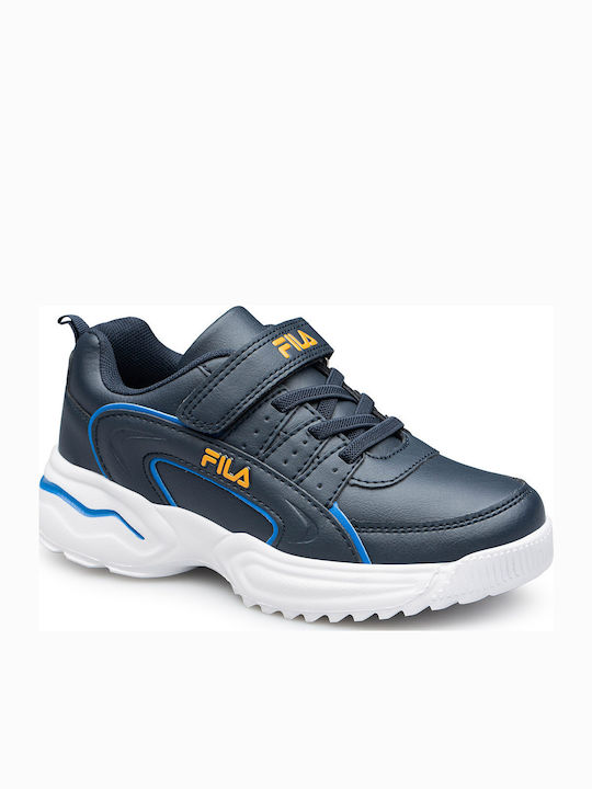 Memory Line Kids Sneakers with Scratch Blue