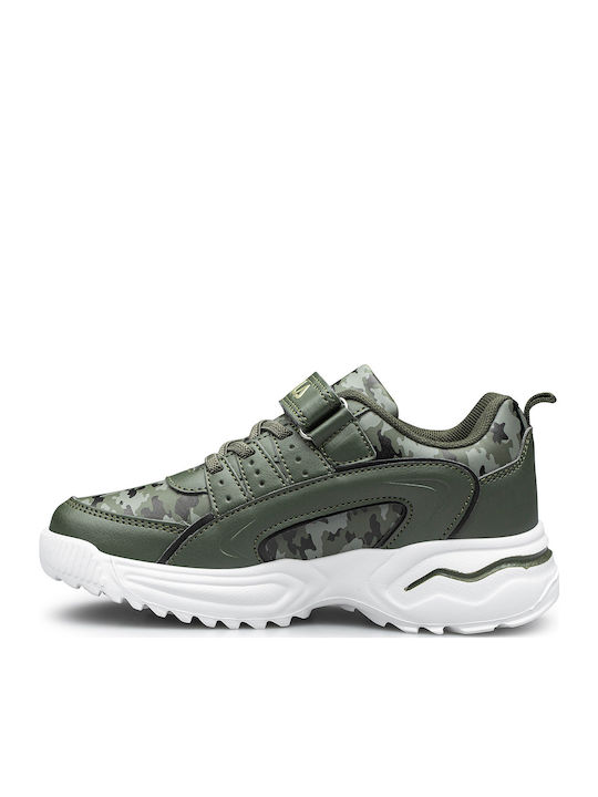 Memory Line Παιδικά Sneakers με Σκρατς Χακί
