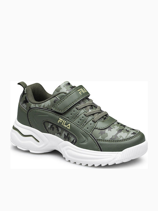 Memory Line Παιδικά Sneakers με Σκρατς Χακί