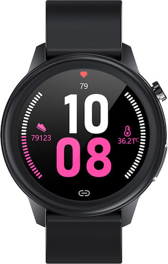 Aiwa SW-500 Smartwatch με Παλμογράφο (Μαύρο)