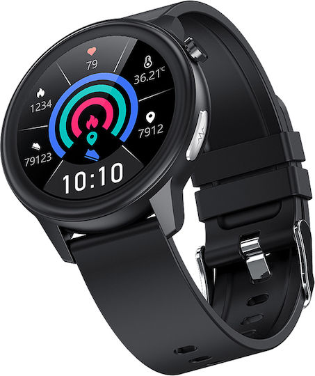 Aiwa SW-500 Smartwatch με Παλμογράφο (Μαύρο)