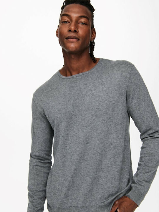 Long Sleeve Sweater Medium Grey Melange
