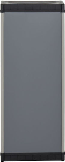 Single-Leaf Plastic Cabinet with Locking Capability with 1 Shelf Suitable for Small Spaces Grey 35x40x85 cm
