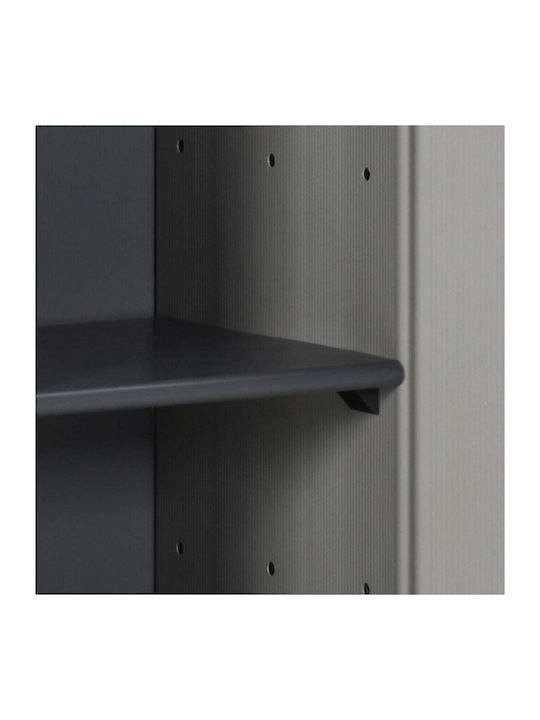 Single-Leaf Plastic Cabinet with Locking Capability with 1 Shelf Suitable for Small Spaces Grey 35x40x85 cm