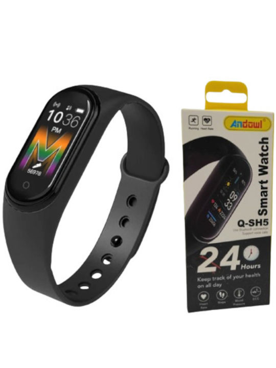 Q-SH5 Activity Tracker with Heart Rate Monitor Black