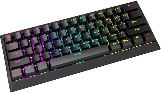 Marvo KG962 Gaming Mechanical Keyboard 60% with Custom Red switches and RGB lighting (English US)
