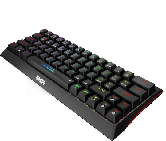Marvo KG962W Drahtlos Gaming Mechanische Tastatur 60% mit Benutzerdefiniert Blau Schaltern und RGB-Beleuchtung (Englisch US)