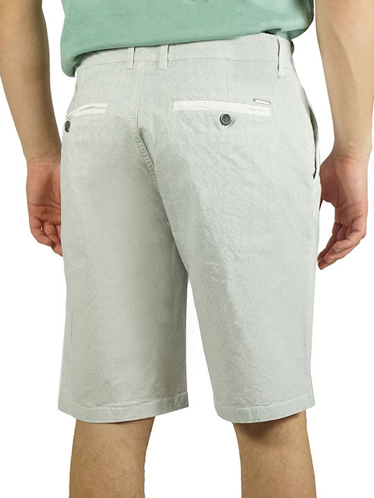 Lexton Men's Shorts "JIMMY" White Slim Fit (JIMMY) (98% Cotton, 2% Elastane)