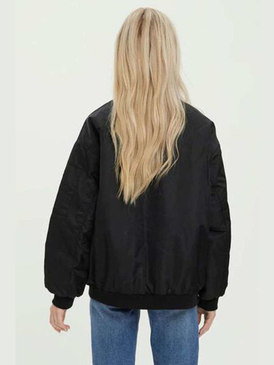 Vero Moda Scurt Jachetă de femei Jachetă bomber Negru