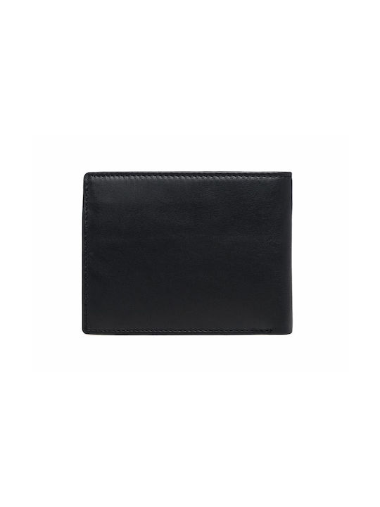 Replay Men's Leather Card Wallet Black