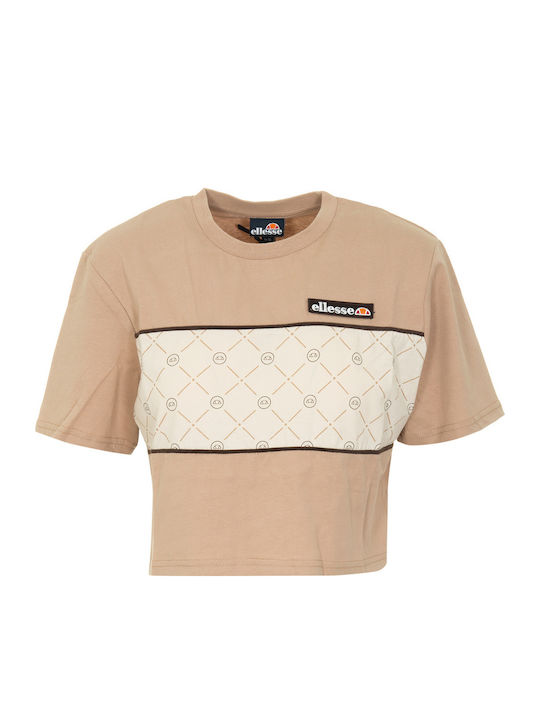 Flossie Γυναικείο Crop T-shirt Καφέ