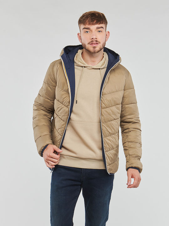 Jack & Jones Geci Puffer cu Două Fețe Albastru Marin