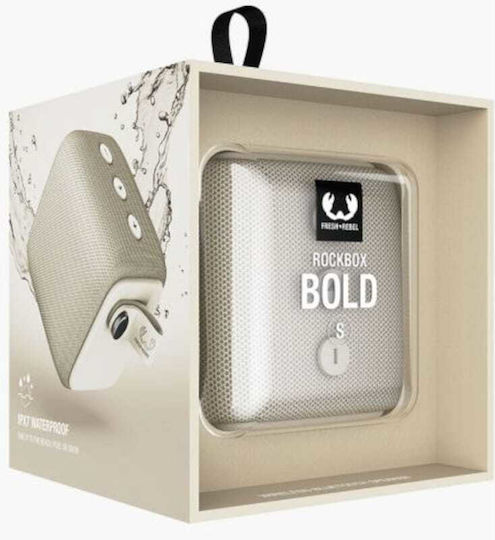Fresh 'n Rebel Rockbox Bold S Impermeabil Boxă Bluetooth 5W cu Durată de Baterie până la 12 ore Bej