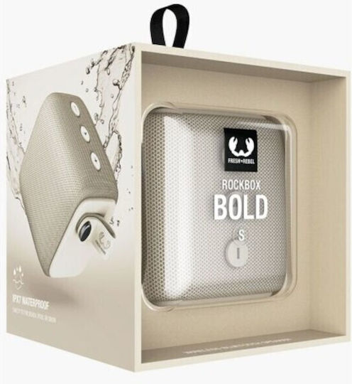 Fresh 'n Rebel Rockbox Bold S Impermeabil Boxă Bluetooth 5W cu Durată de Baterie până la 12 ore Bej