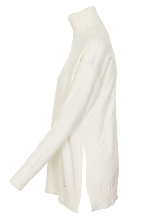 Women's Long Sleeve Sweater Turtleneck White