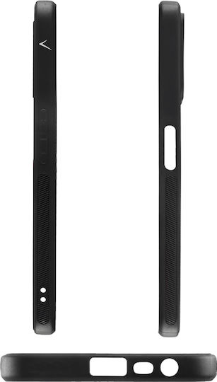 Volte-Tel Carbon Umschlag Rückseite Silikon Schwarz (Realme C31)
