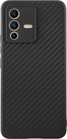 Volte-Tel Carbon Задна корица Силикон Черен (Vivo V23 5G)