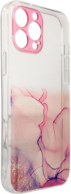 Hurtel Gel Back Cover Σιλικόνης Marble Pink (iPhone 12 Pro)