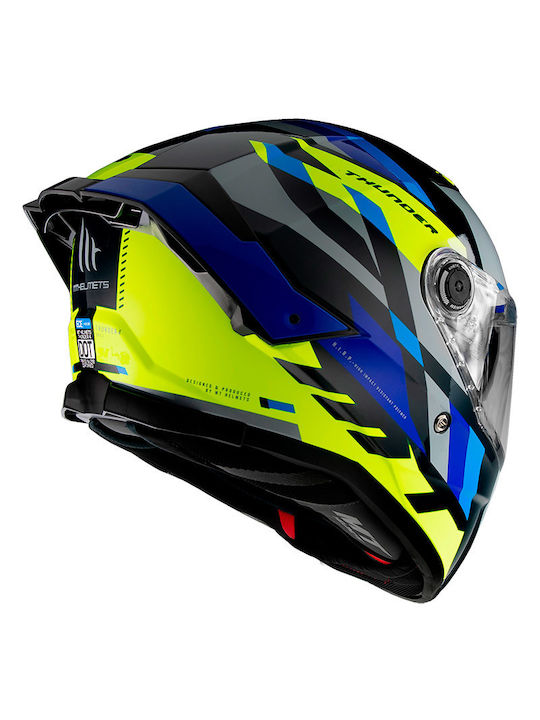 MT Thunder 4 SV Ergo E17 Blue gloss Motorcycle Helmet Full Face DOT / ECE 22.06 1500gr