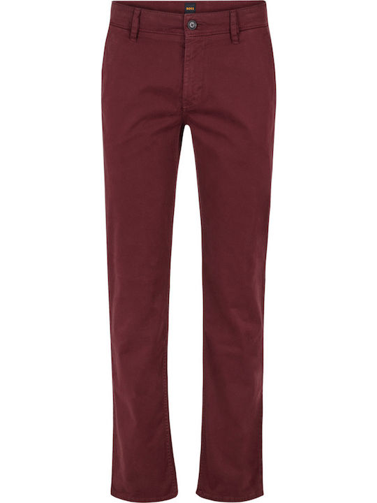Schino Slim Trousers Chino Elastic in Slim Fit Burgundy