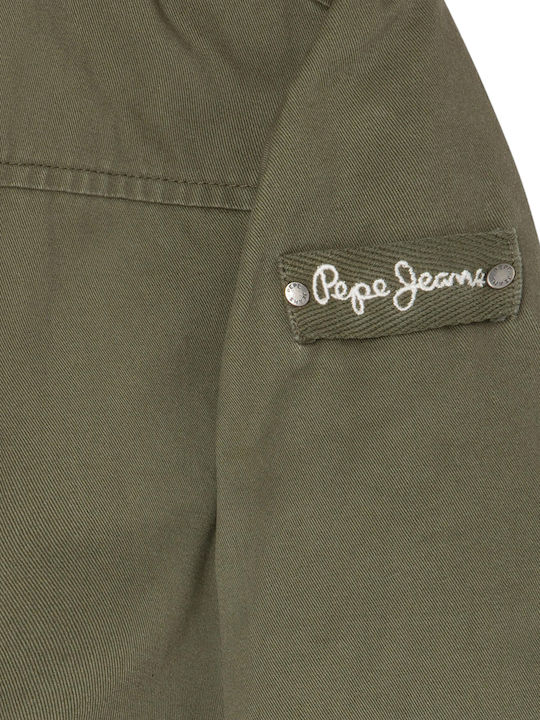 Alisa Kinder Parka Lang mit Futter & Kapuze Khaki