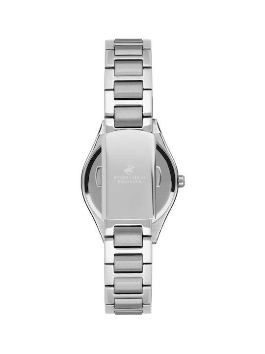 Beverly Hills Polo Club Diamonds Uhr mit Silber Metallarmband