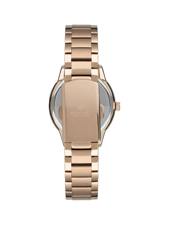 Beverly Hills Polo Club Diamonds Uhr mit Rose Gold Metallarmband