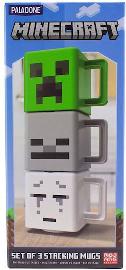 Paladone Minecraft Κούπα Πλαστική Πολύχρωμη 250ml 3τμχ