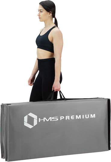 HMS MGS01 Foldable Exercise Mat Yoga Gray with Carry Strap 240x120x5cm