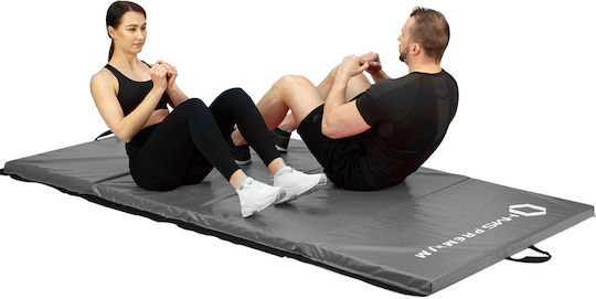 HMS MGS01 Foldable Exercise Mat Yoga Gray with Carry Strap 240x120x5cm