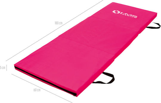 HMS MGS02 Exercise Mat Pink with Carry Strap (180x60x5cm)