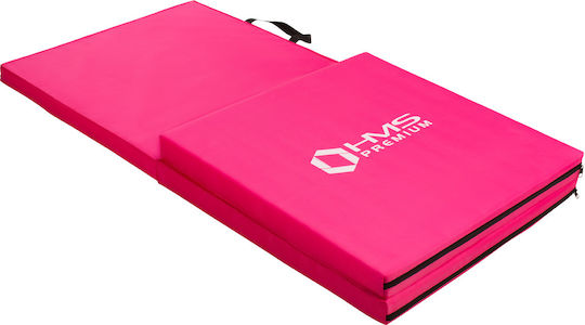 HMS MGS02 Exercise Mat Pink with Carry Strap (180x60x5cm)