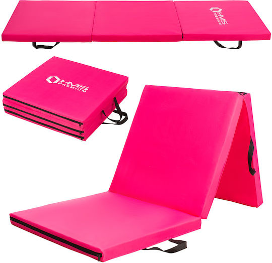HMS MGS02 Exercise Mat Pink with Carry Strap (180x60x5cm)