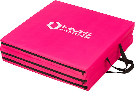 HMS MGS02 Exercise Mat Pink with Carry Strap (180x60x5cm)