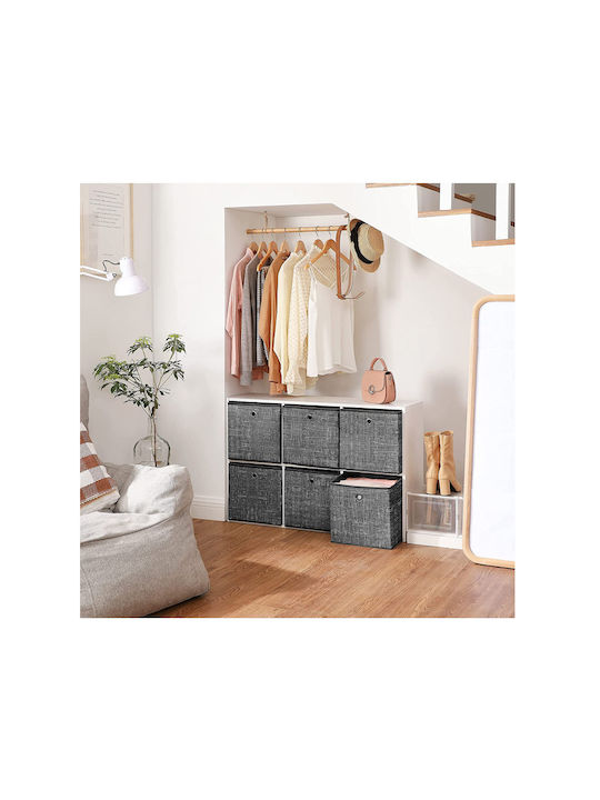 Songmics Тъкан Кутия за съхранение Сив 30x30x30см 6бр