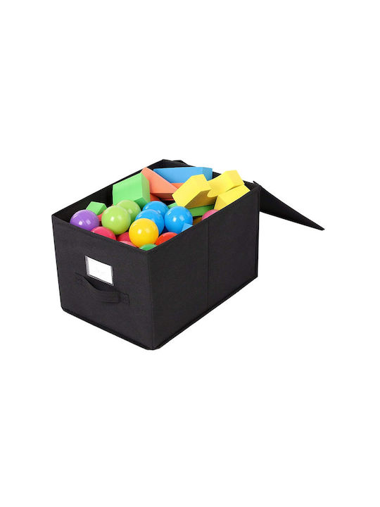 Songmics Fabric Storage Box Black 40x30x25cm 3pcs